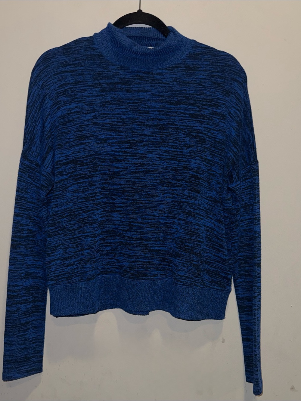 rag & bone Blue Marled Cowl Sweater